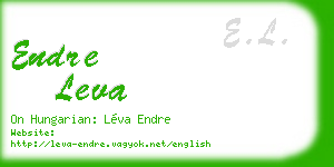 endre leva business card